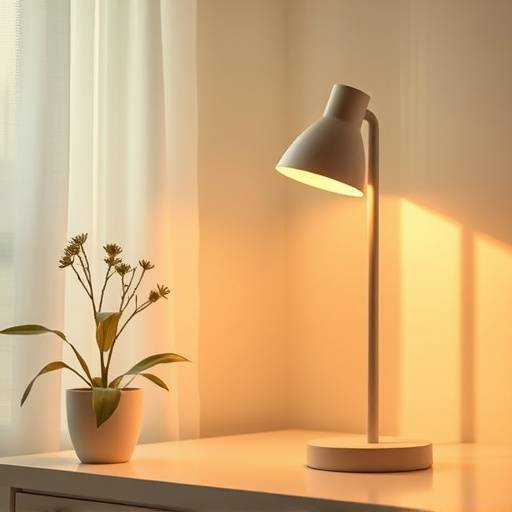 A person using a light therapy lamp in the morning to regulate their circadian rhythm
