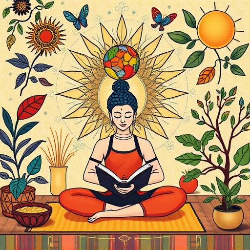 People engaging in various healthy coping activities like yoga, reading, and art